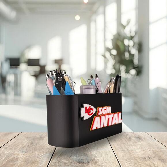 Personalized Kansas City Chiefs Desk Organizer, Chiefs Gift, Chiefs Office Decor - Picture 7 of 10